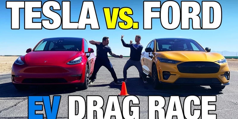 Ford Mach-e Mustang GT vs. Tesla Model Y Performance (Video)