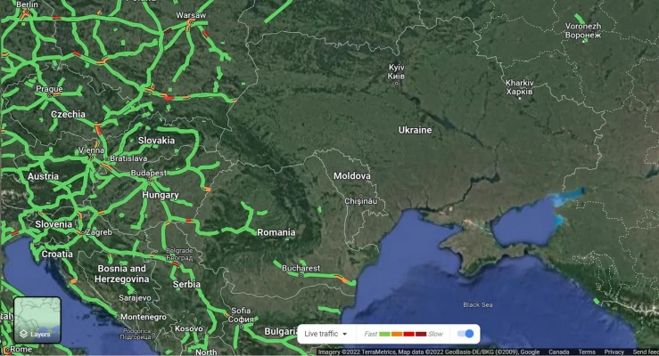 Google Maps schaltet Live-Verkehrsdaten in der Ukraine zum Schutz der Bürger ab