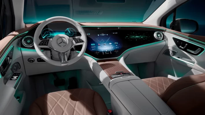 Neuer Elektro-SUV Mercedes EQE 2022: Innenraum enthüllt